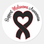 Conciencia del melanoma de la ayuda etiquetas redondas