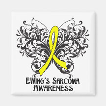 Conciencia del sarcoma de Ewing de la mariposa Iman De Frigorífico