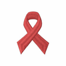 Conciencia del SIDA del VIH - CINTA ROJA BORDADA Chaqueta Bordada De Entrenamiento