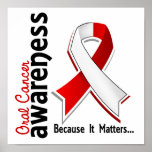 Conciencia oral 5 del cáncer poster