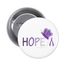 Conciencia púrpura de la cinta de la esperanza pin