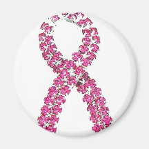 CONCIENCIA ROSADA DEL CÁNCER DE PECHO DE LA CINTA IMÁN DE FRIGORÍFICO