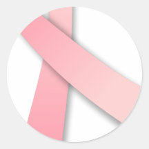 Conciencia ROSADA del cáncer de pecho de la CINTA Pegatinas Redondas