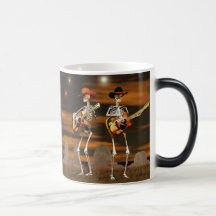 Concierto del esqueleto de Halloween Taza