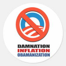 CONDENACIÓN. INFLACIÓN. OBAMANIZATION PEGATINA