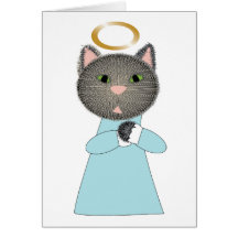 Condolencia del mascota del gato del ángel felicitaciones