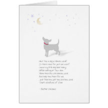 Condolencia del perro - pequeño perro - poema de l tarjeton