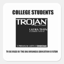 Condones de la universidad pegatinas  