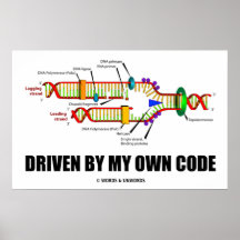 Conducido por mi propio código (réplica de la DNA) Poster