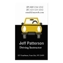 Conductor de coche lindo automotriz profesional tarjeta de negocio