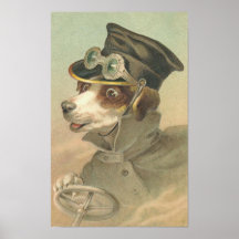 Conductor del perro del vintage impresiones