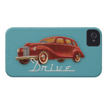 Conduzca un coche clásico iPhone 4 Case-Mate cárcasa