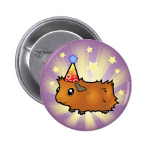 Conejillo de Indias del cumpleaños (desaliñado) Pin