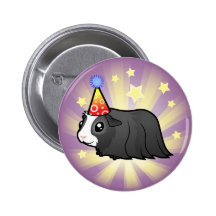 Conejillo de Indias del cumpleaños (pelo largo) Pin