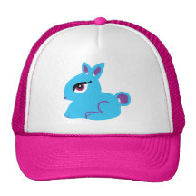Conejito azul gorros bordados