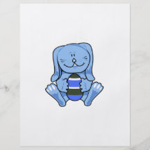 Conejito azul que sostiene egg.png tarjetas informativas