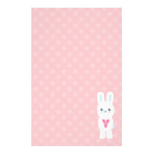 Conejito blanco dulce papelería personalizada