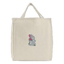 Conejito con el totalizador bordado tulipanes bolsa