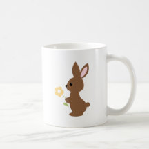 Conejito con la flor tazas