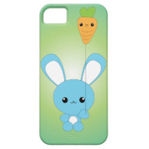 Conejito de Kawaii con el caso del iPhone del glob iPhone 5 Case-Mate Fundas