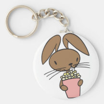 Conejito de las palomitas llaveros personalizados
