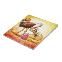 Conejito de pascua ambicioso azulejos cerámicos