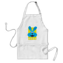Conejito de pascua azul delantales