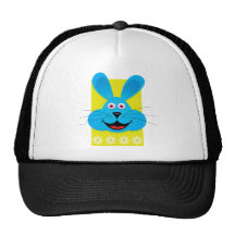 Conejito de pascua azul gorros  