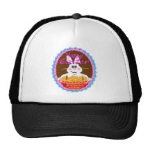 Conejito de pascua con las camisetas de los píos gorro