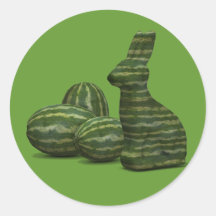 Conejito de pascua de la sandía pegatina