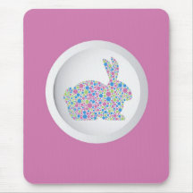 Conejito de pascua de los lunares Mousepad