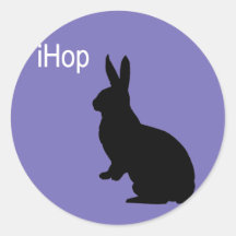 conejito de pascua del iHop Etiqueta Redonda