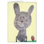 Conejito de pascua especial del huevo felicitación