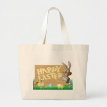 Conejito de pascua feliz aislado bolsa