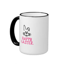 Conejito de pascua feliz tazas