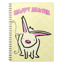 Conejito de pascua lindo libro de apuntes con espiral