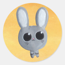 Conejito de pascua lindo pegatina redonda