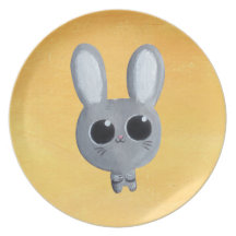 Conejito de pascua lindo platos para fiestas