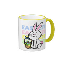 Conejito de pascua lindo taza