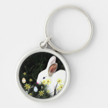 Conejito de pascua llaveros personalizados