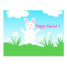 Conejito de pascua - postal