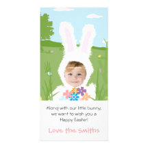 Conejito de pascua - tarjeta de la foto tarjetas fotográficas personalizadas
