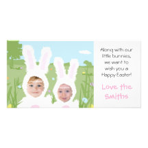 Conejito de pascua - tarjeta de la foto tarjeta fotográfica