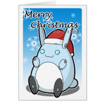 Conejito de Robo de las Felices Navidad Tarjetas
