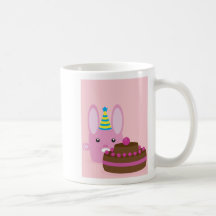 Conejito del cumpleaños taza de café