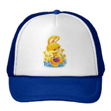 Conejito del lirio de pascua gorro de camionero