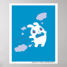 conejito del proyectil (16" x20") posters