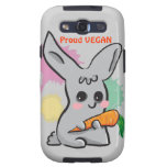 Conejito del vegano con la caja de la galaxia de S cárcasas casemate