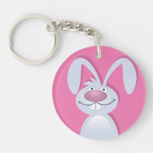 Conejito divertido personalizado llavero