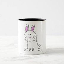 conejito divertido taza de café